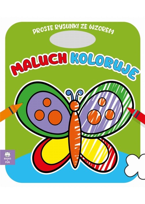 Maluch koloruje motyl