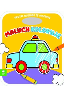 Maluch koloruje auto