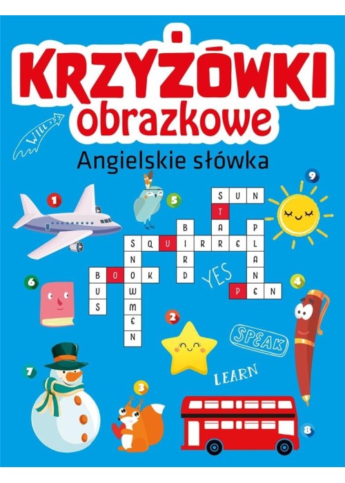 Krzyżówki obrazkowe. Angielskie słówka