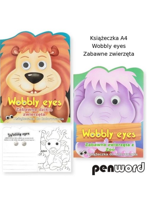 Kolorowanka Wobbly Eyes Zabawne zwierzęta MIX