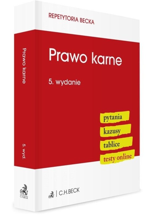 Prawo karne. Pytania. Kazusy. Tablice. Testy w.5