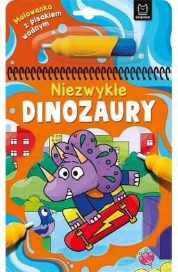 Malowanka z pisakiem wodnym. Niezwykłe dinozaury