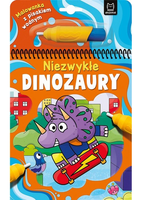 Malowanka z pisakiem wodnym. Niezwykłe dinozaury