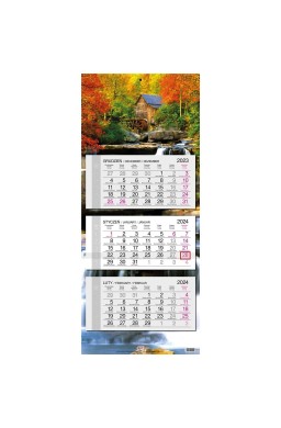 Kalendarz 2024 trójdzielny gł. płaska Jesień