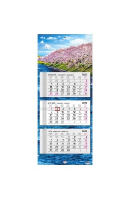 Kalendarz 2024 trojdzielny głowka płaska Fudżi