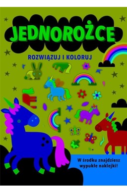 Rozwiązuj i koloruj. Jednorożce