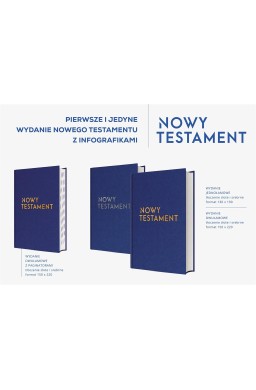 Nowy Testament z infografikami toczenia złote