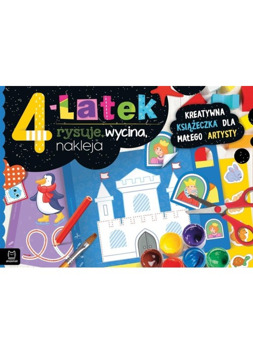 4-latek rysuje, wycina, nakleja