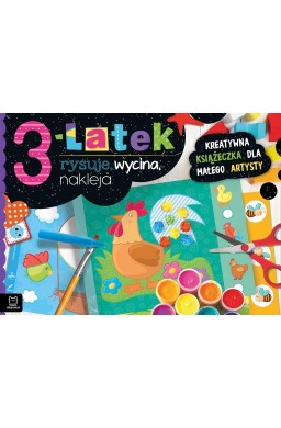 3-latek rysuje, wycina, nakleja