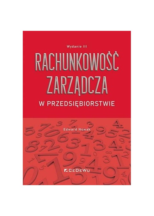 Rachunkowość zarządcza w przedsiębiorstwie w.3