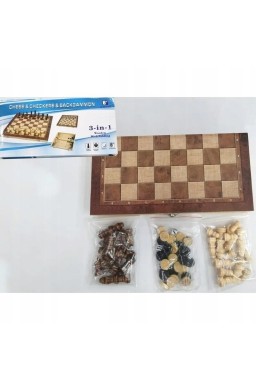 Gra szachy i warcaby drewniane