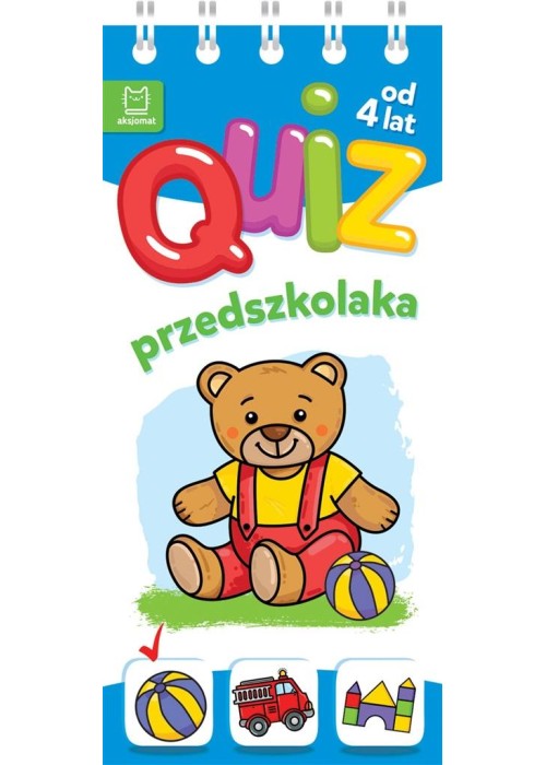 Quiz przedszkolaka z misiem od 4 lat