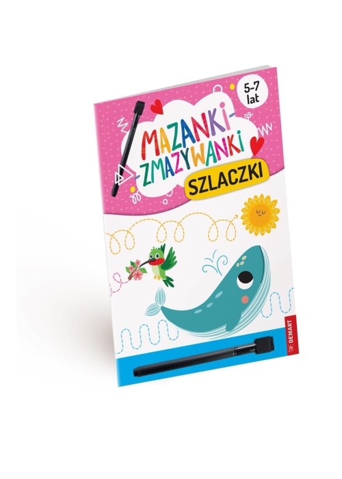 Mazanki-zmazywanki. Kolorowe szlaczki. Ćwiczenia