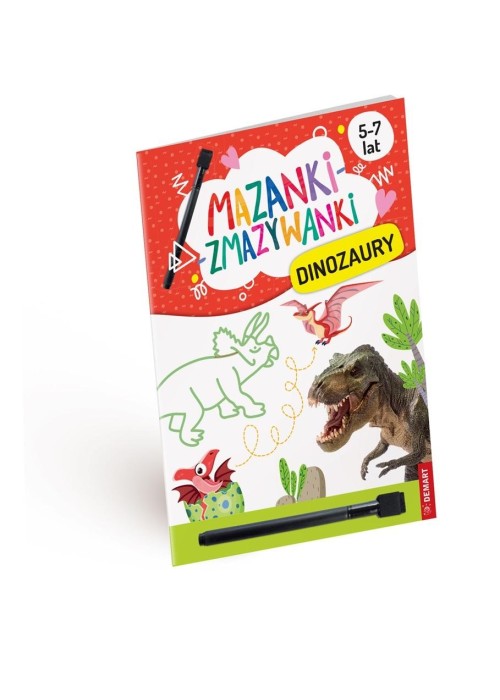 Mazanki-zmazywanki. Kolorowe dinozaury. Ćwiczenia