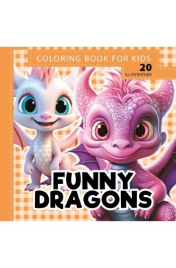 Kolorowanka 160x160 Funny dragons Smoki pomarańcz