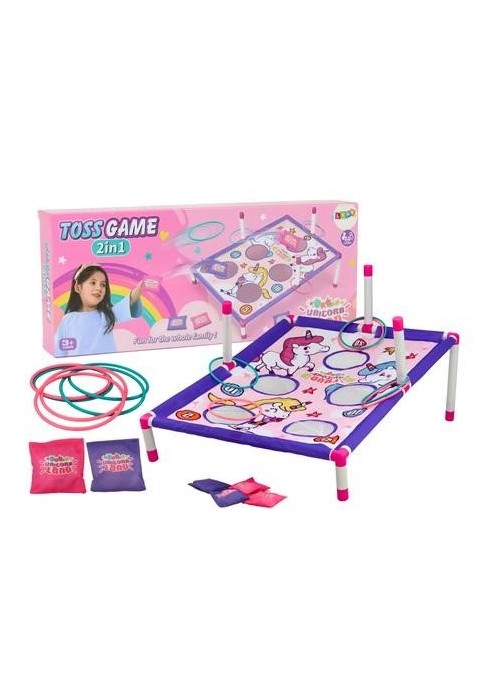 Gra zręcznościowa 2w1 Rzut woreczkiem i obręczą