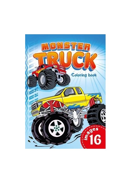 Kolorowanka A4 16 obrazków Monster Truck