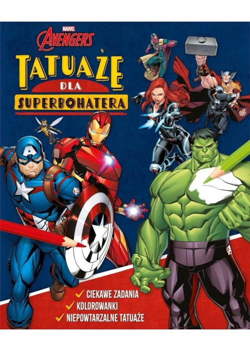 Tatuaże dla superbohatera. Marvel Avengers