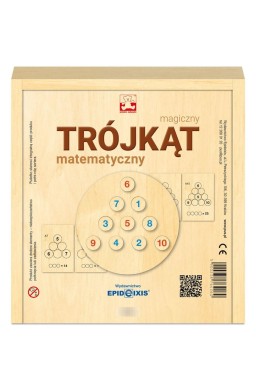 Magiczny trójkąt matematyczny w drewnianym pudełku