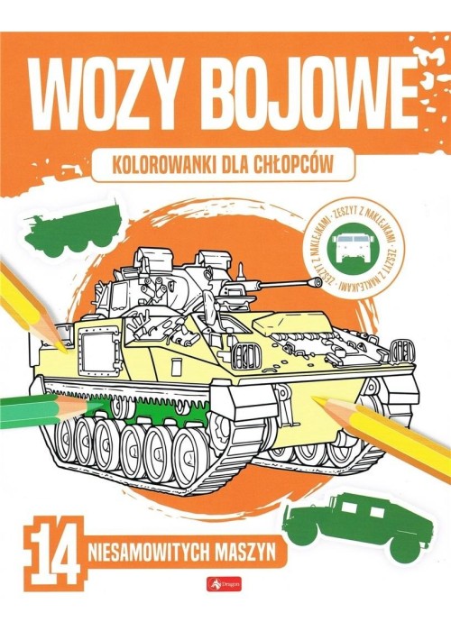 Kolorowanki dla chłopców. Wozy bojowe