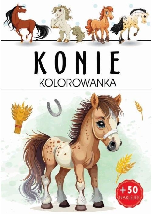 Kolorowanka. Konie