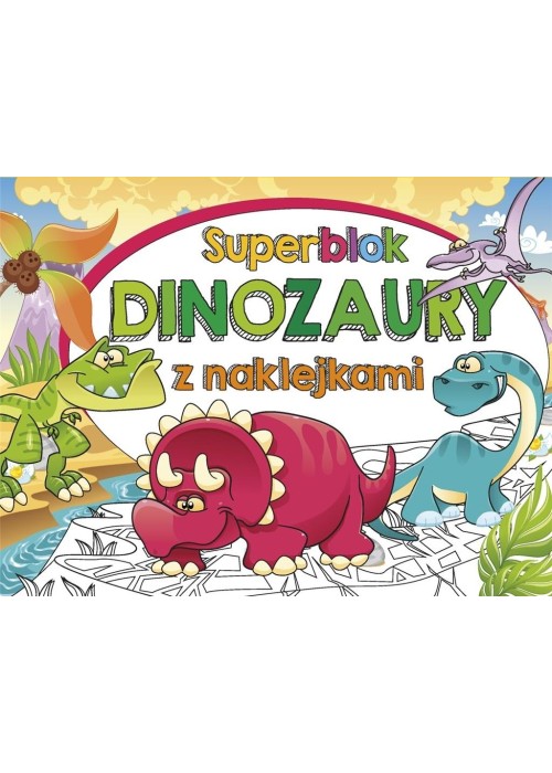 Superblok z naklejkami Dinozaury