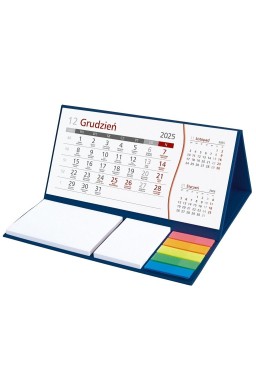 Kalendarz 2025 z notesem granatowy