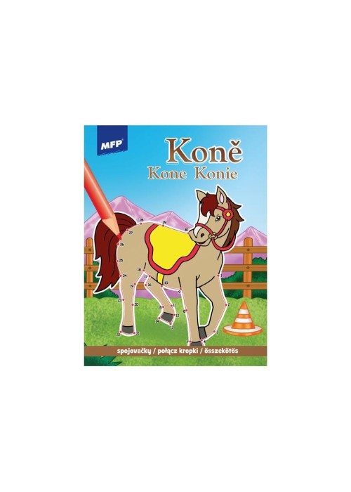 Kolorowanka - połącz kropki. Konie Kolorowanka - połącz kropki. Konie