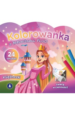 Kolorowanka z tatuażami fluo Księżniczki