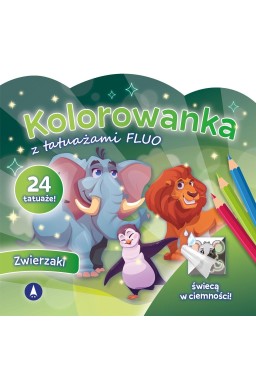 Kolorowanka z tatuażami fluo Zwierzaki