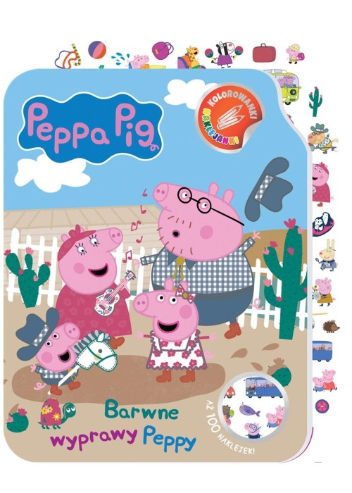 Peppa Pig. Kolorowanki naklejanki cz.2