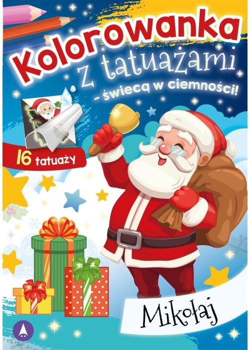 Kolorowanka z tatuażami Mikołaj Kolorowanka z tatuażami Mikołaj