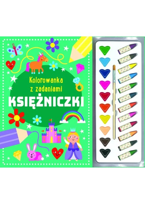 Kolorowanka z zadaniami. Księżniczki