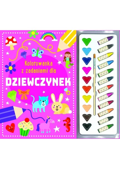 Kolorowanka z zadaniami dla dziewczynek