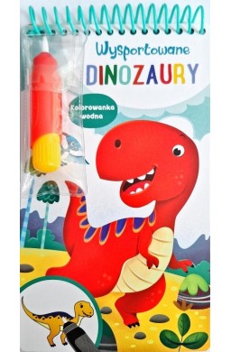 Wysportowane dinozaury. Kolorowanka wodna