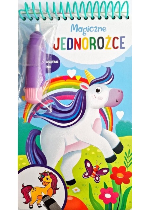 Magiczne jednorożce. Kolorowanka wodna