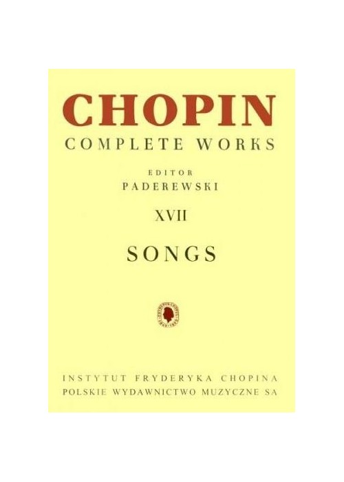 Chopin Complete Works XVII Pieśni PWM