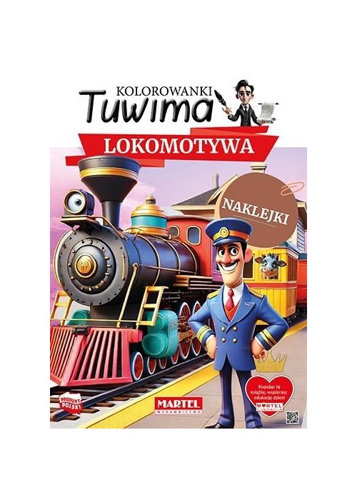 Kolorowanki Tuwima. Lokomotywa z naklejkami