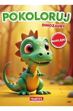 Kolorowanka Pokoloruj dinozaury z naklejkami