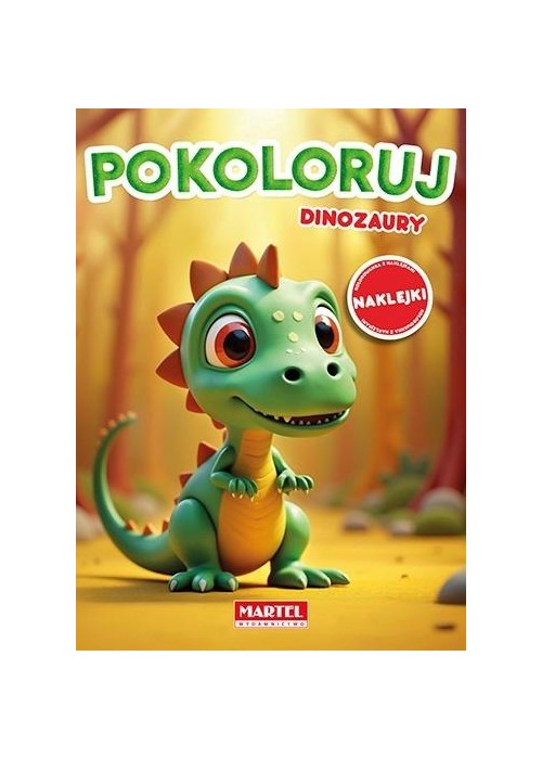 Kolorowanka Pokoloruj dinozaury z naklejkami