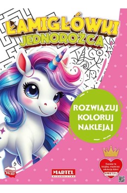 Łamigłówki jednorożca z naklejkami