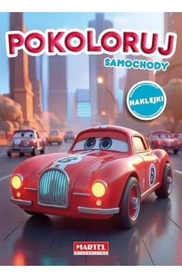 Kolorowanka Pokoloruj samochody z naklejkami