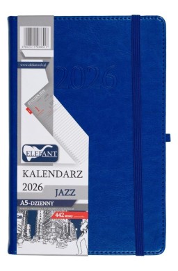 Kalendarz 2026 A5 dzienny Jazz niebieski