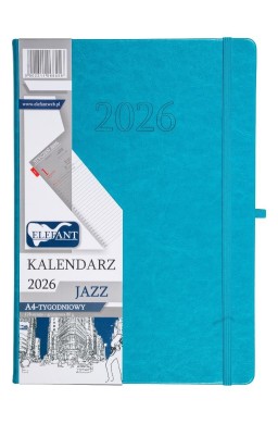 Kalendarz 2026 A4 tygodniowy Jazz turkusowy