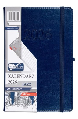 Kalendarz 2026 A5 dzienny Jazz granatowy