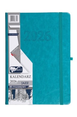Kalendarz 2026 B5 tygodniowy Jazz turkusowy