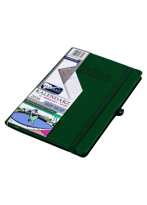 Kalendarz 2026 A5 12M + notes Hip hop zielony
