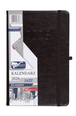 Kalendarz 2026 A5 dzienny Jazz czekoladowy