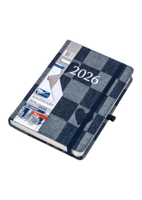 Kalendarz 2026 B6 dzienny Jazz jeans-serca