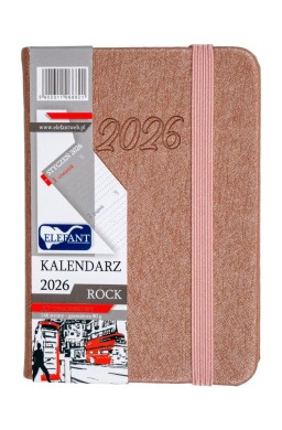 Kalendarz 2026 A7 tyg Rock miedziany